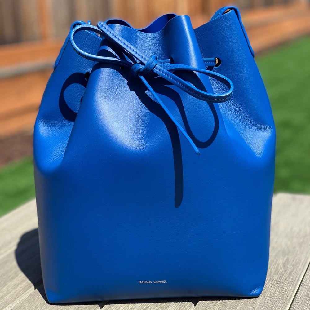 Mansur Gavriel Large Bucket Bag in Royal